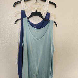 a.n.a. Curve Hem Tank Top Women's Size XL Three different colors for 1 price